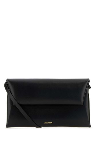 Black Leather Small Folded Crossbody Bag - Jil Sander - Modalova