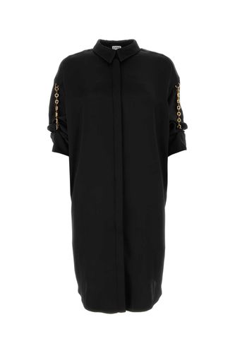 Loewe Black Satin Shirt Dress - Loewe - Modalova