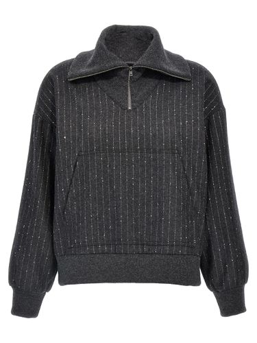 Herno Sequin Half-zip Sweatshirt - Herno - Modalova