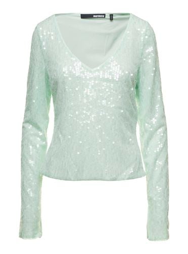 Long Sleeve Top With All-over Sequins In Recycled Fabric Woman - Rotate by Birger Christensen - Modalova