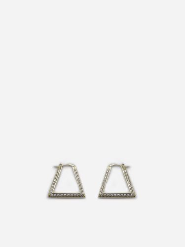 Sterling Silver Earrings With Cubic Zirconia - Bottega Veneta - Modalova