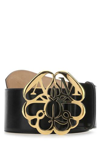 Flower Logo Plaque Buckle Belt - Alexander McQueen - Modalova