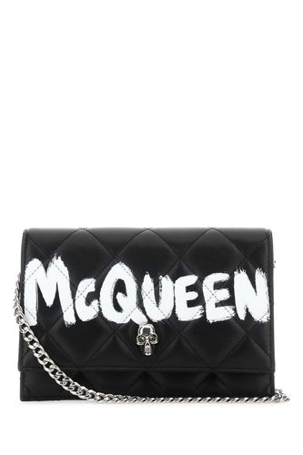 Black Leather Small Skull Clutch - Alexander McQueen - Modalova