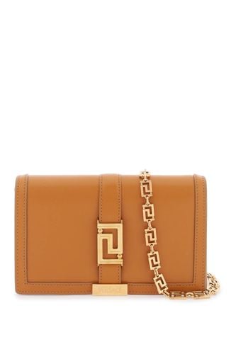 Wallet On Chain Calf Leather - Versace - Modalova