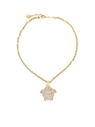 Embellished Medusa Pendant Neccklace - Versace - Modalova