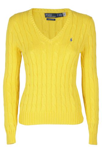 Kimberly Cable-knitted V-neck Jumper - Polo Ralph Lauren - Modalova