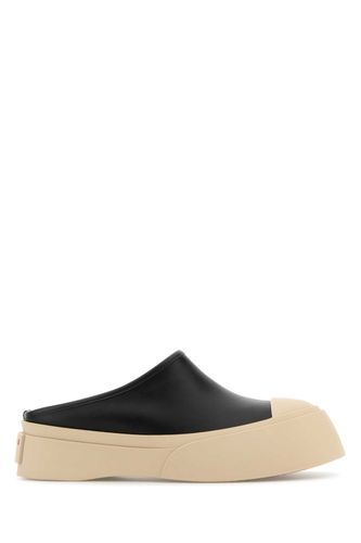 Marni Black Leather Pablo Slippers - Marni - Modalova