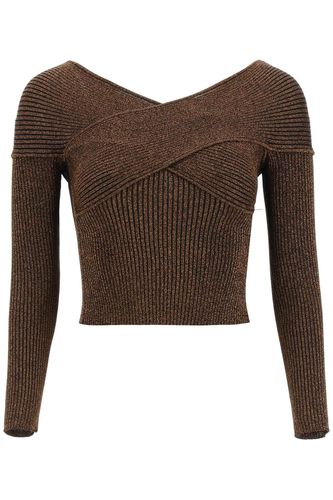 Self-portrait Knitted Lurex Top - self-portrait - Modalova