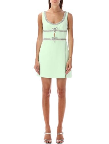 Diamante Bow Mini Dress - self-portrait - Modalova