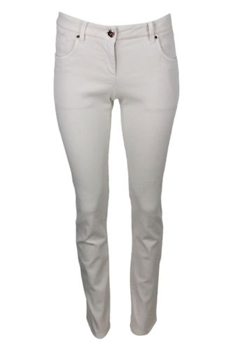 Five-pocket Garment-dyed Stretch Denim Trousers - Brunello Cucinelli - Modalova