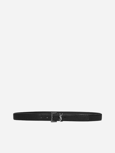 Saint Laurent Ysl Logo Leather Belt - Saint Laurent - Modalova