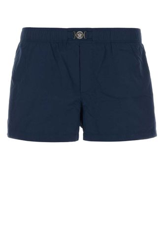 Versace Blue Nylon Bermuda Shorts - Versace - Modalova