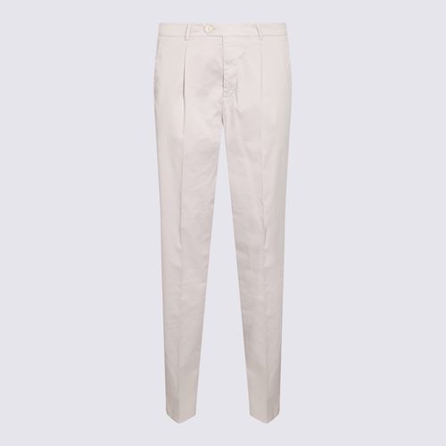 Beige Cotton Blend Trousers - Brunello Cucinelli - Modalova