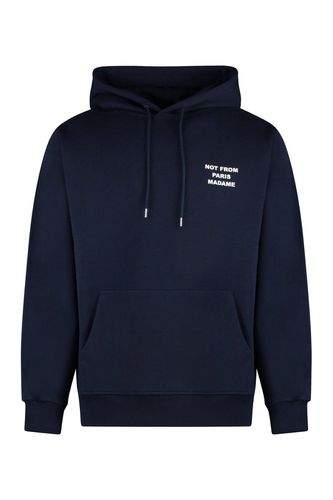 Slogan-printed Drawstring Hoodie - Drôle de Monsieur - Modalova