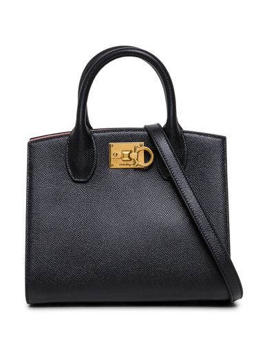 Studio Box Leather Handbag - Ferragamo - Modalova