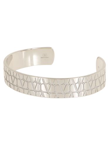 Silver Metal Vlogo Bracelet - Valentino Garavani - Modalova