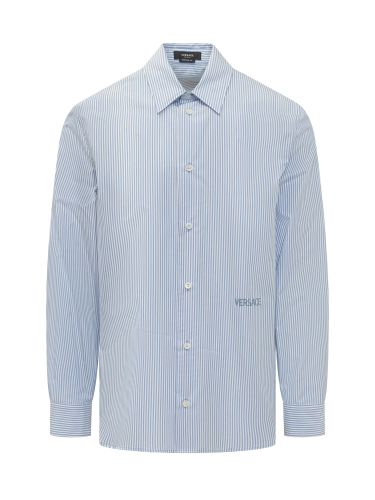 Striped Seashell Baroque Shirt - Versace - Modalova