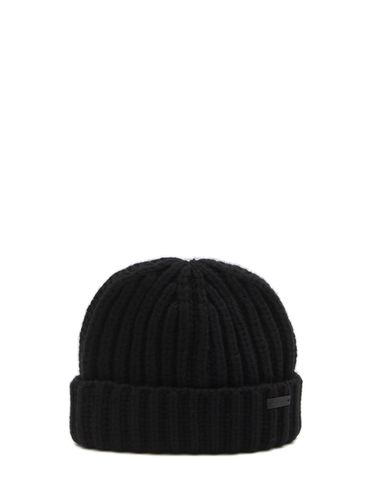 Saint Laurent Logo Patch Beanie - Saint Laurent - Modalova