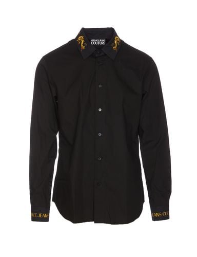 Round Hem Logo Trim Shirt - Versace Jeans Couture - Modalova