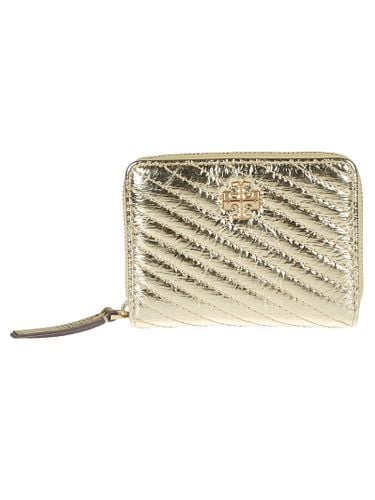 Small Kira Metallic Moto Bi-fold Wallet - Tory Burch - Modalova