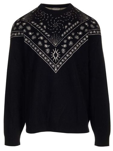 Sweater With Bandana Embroidery - Marcelo Burlon - Modalova