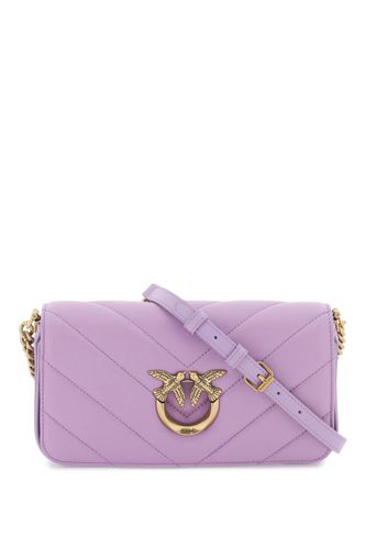 Mini Love Click Baguette Bag In Leather - Pinko - Modalova