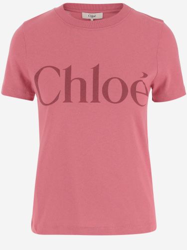 Cotton Jersey Baby Fit T-shirt With Logo - Chloé - Modalova