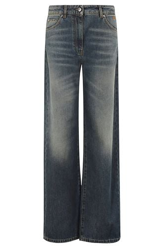 MSGM Whisker Effect Wide Leg Jeans - MSGM - Modalova