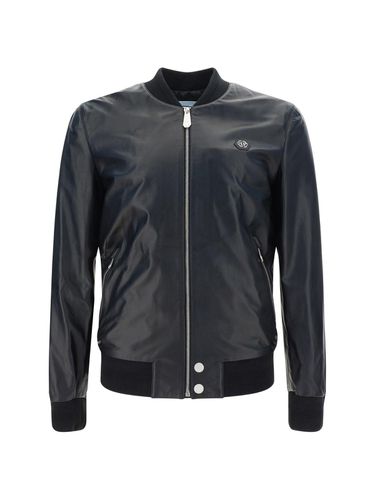 Zip-up Straight Hem Bomber Jacket - Philipp Plein - Modalova