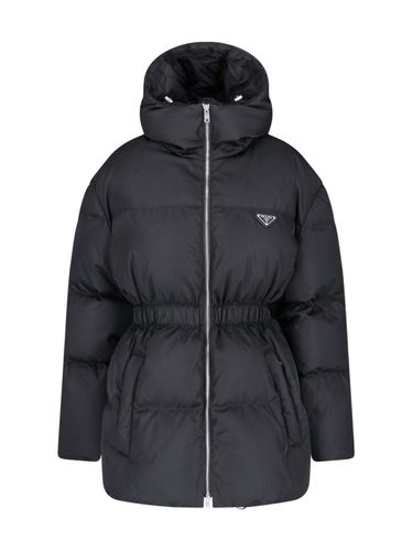 Prada Logo Hooded Down Jacket - Prada - Modalova