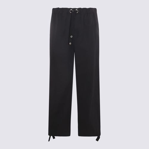 Versace Black Cotton Pants - Versace - Modalova