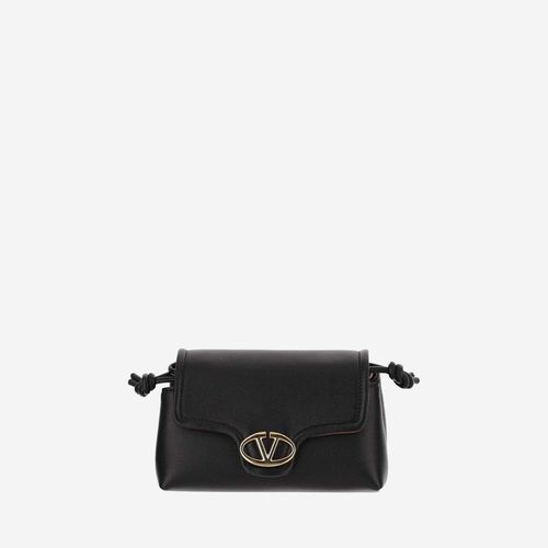 Black Leather Vlogo Crossbody Bag - Valentino Garavani - Modalova