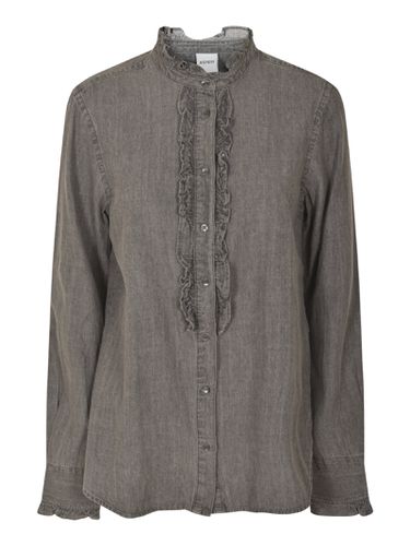 Aspesi Ruffle Detail Denim Shirt - Aspesi - Modalova