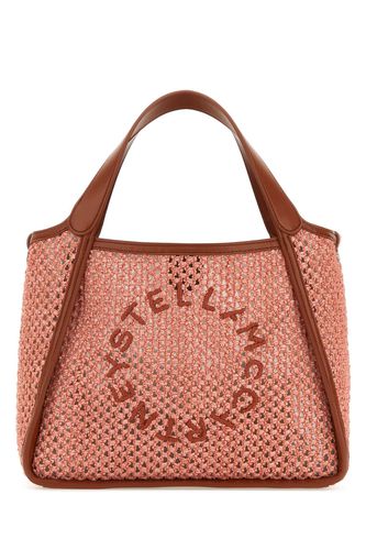 Pink Raffia Stella Logo Shoulder Bag - Stella McCartney - Modalova