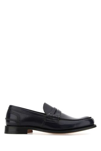 Navy Blue Leather Turnbridge Loafers - Church's - Modalova