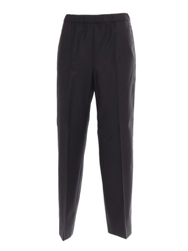 Bistretch Wool Jogging Trousers With Filo Diamante - Fabiana Filippi - Modalova