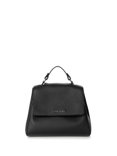 Sveva S Black Leather Shoulder Bag With Shoulder Strap - Orciani - Modalova