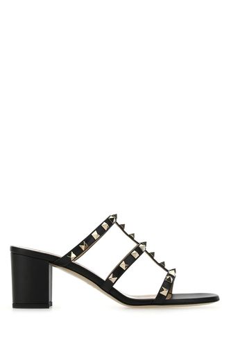 Leather Rockstud Mules - Valentino Garavani - Modalova