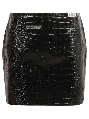 Versace Leather Mini Skirt - Versace - Modalova