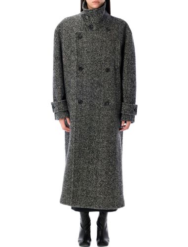 MSGM Double Breasted Long Coat - MSGM - Modalova