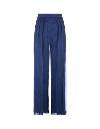 Wide Leg Organza Trousers In Silk - Max Mara Pianoforte - Modalova