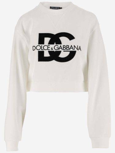 Cotton Blend Sweatshirt With Logo - Dolce & Gabbana - Modalova