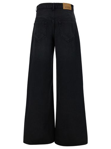 Lemony Five-pocket Jeans With Logo Patch In Cotton Denim Woman - Isabel Marant - Modalova