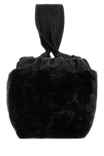 Jil Sander Black Shearling Clutch - Jil Sander - Modalova