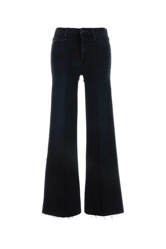 Dark Blue Stretch Denim The Roller Fray Jeans - Mother - Modalova