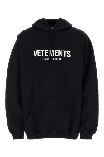 Black Cotton Blend Oversize Sweatshirt - VETEMENTS - Modalova