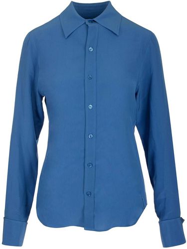 Crepe De Chine Fitted Shirt - Saint Laurent - Modalova