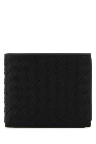 Black Leather Intrecciato Wallet - Bottega Veneta - Modalova