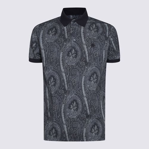 Etro Blue Cotton Polo Shirt - Etro - Modalova