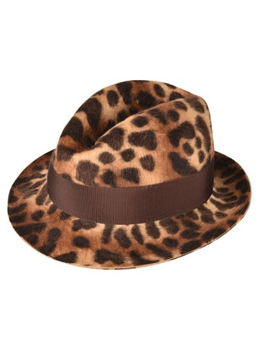 Borsalino Animalier Print Hat - Borsalino - Modalova